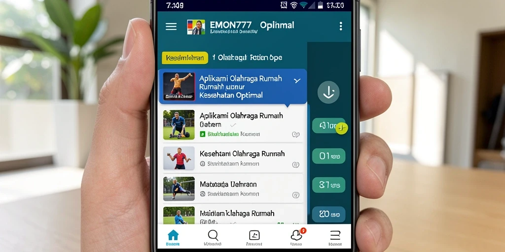 Antarmuka EMON777 yang menarik untuk latihan di rumah.