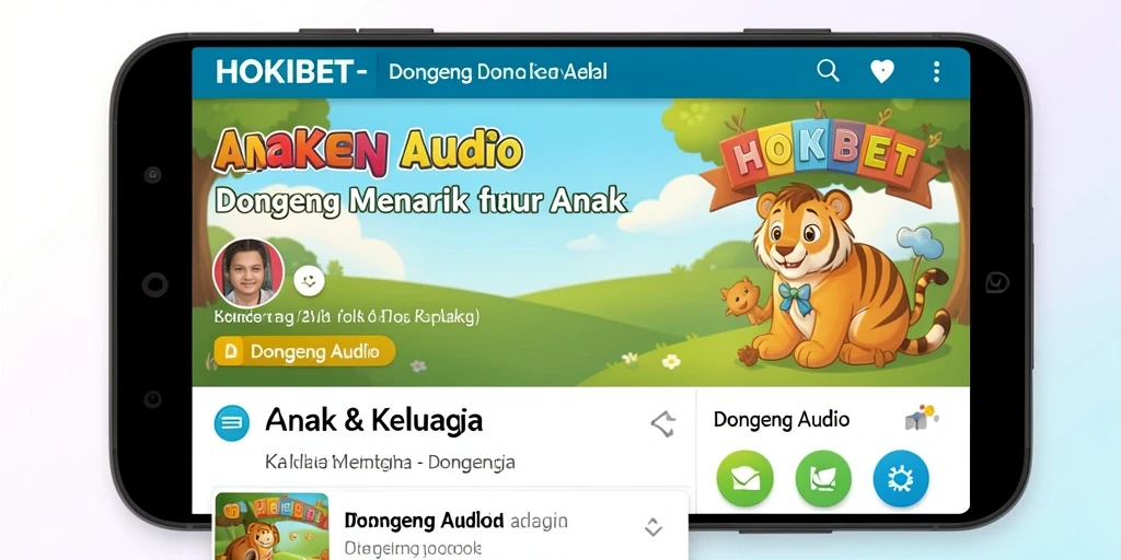 Antarmuka HOKIBET dengan pilihan cerita Dongeng Audio