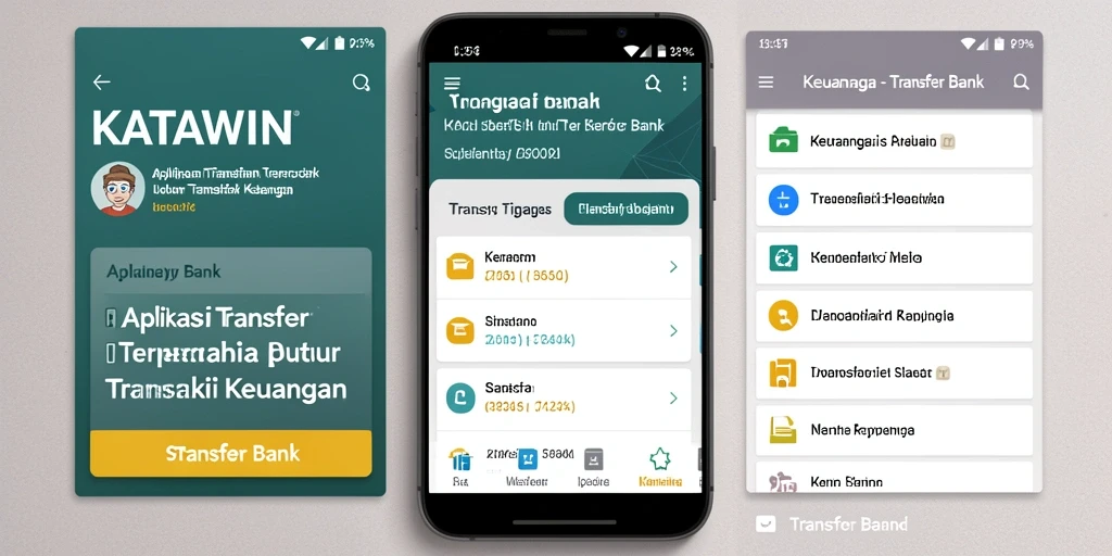 Antarmuka aplikasi KATAWIN yang sederhana dan mudah digunakan untuk transfer bank.