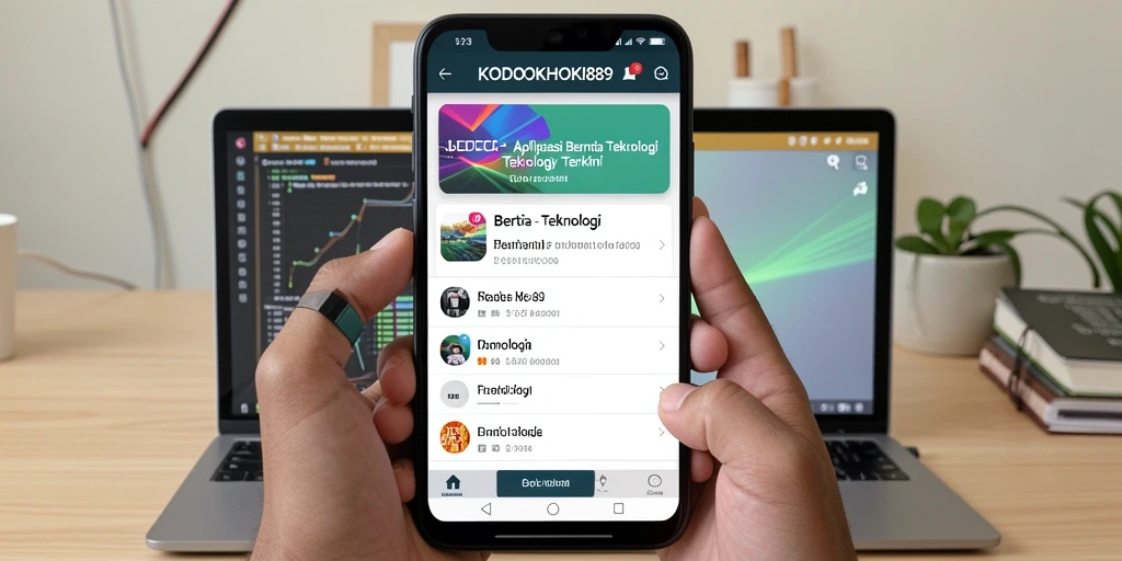 Antarmuka aplikasi KODOKHOKI889 yang menarik dan informatif.
