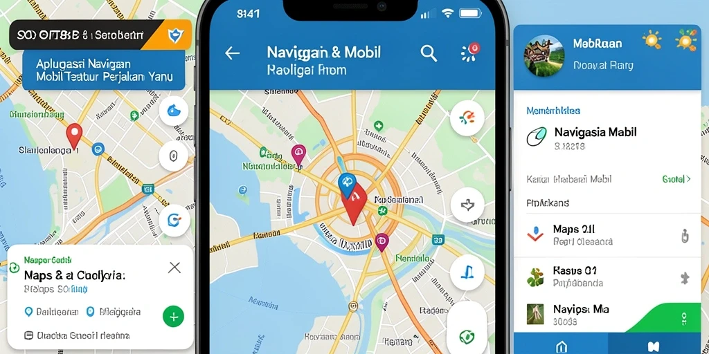 Tampilan antarmuka SOBET88 yang sederhana dan informatif untuk navigasi mobil.