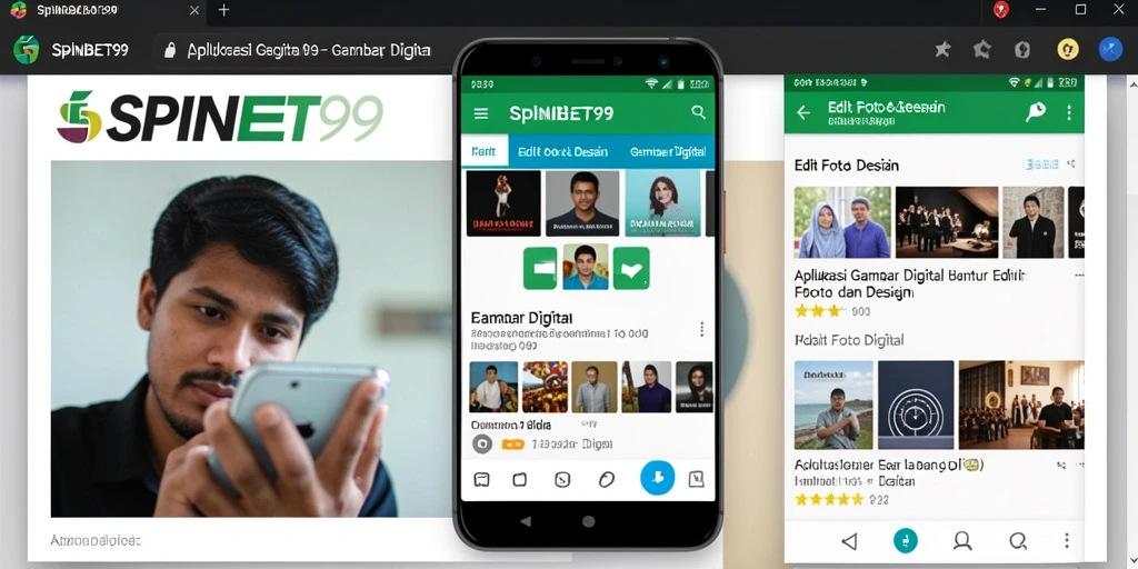 Antarmuka SPINBET99 yang menarik untuk pengeditan gambar digital.