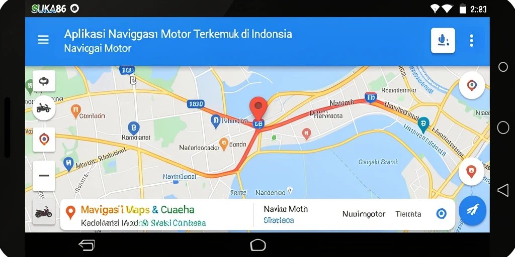 Antarmuka SUKA86 yang intuitif dan informatif untuk Navigasi Motor.