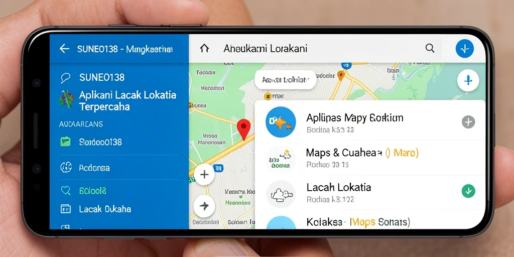 Tampilan antarmuka SUNEO138 dengan fungsi Lacak Lokasi.