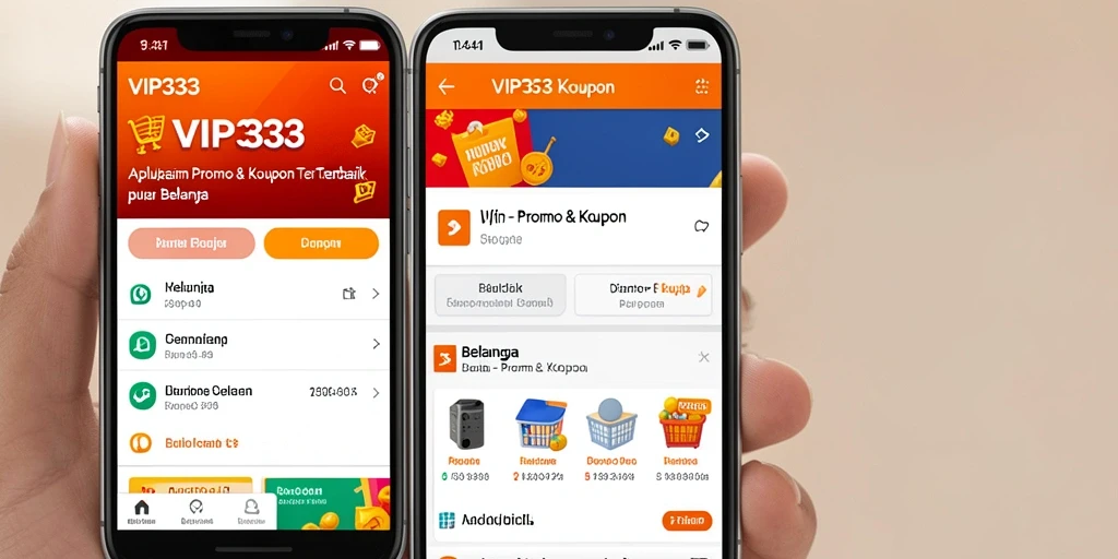 Tampilan antarmuka aplikasi VIP333 dengan pilihan promo menarik.