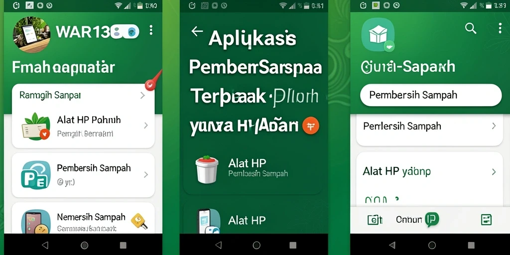 Antarmuka pengguna aplikasi Pembersih Sampah WAR138 yang sederhana dan efektif.