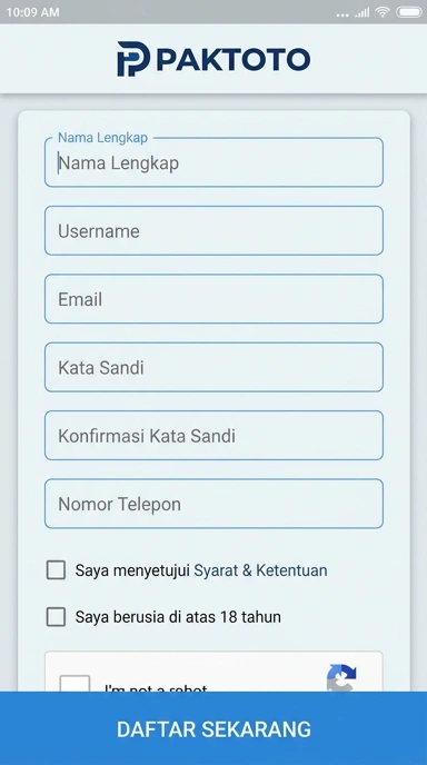 Panduan Daftar Akun Paktoto untuk Pengguna Android