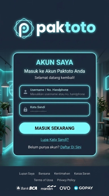 Masuk ke Akun Anda di paktoto